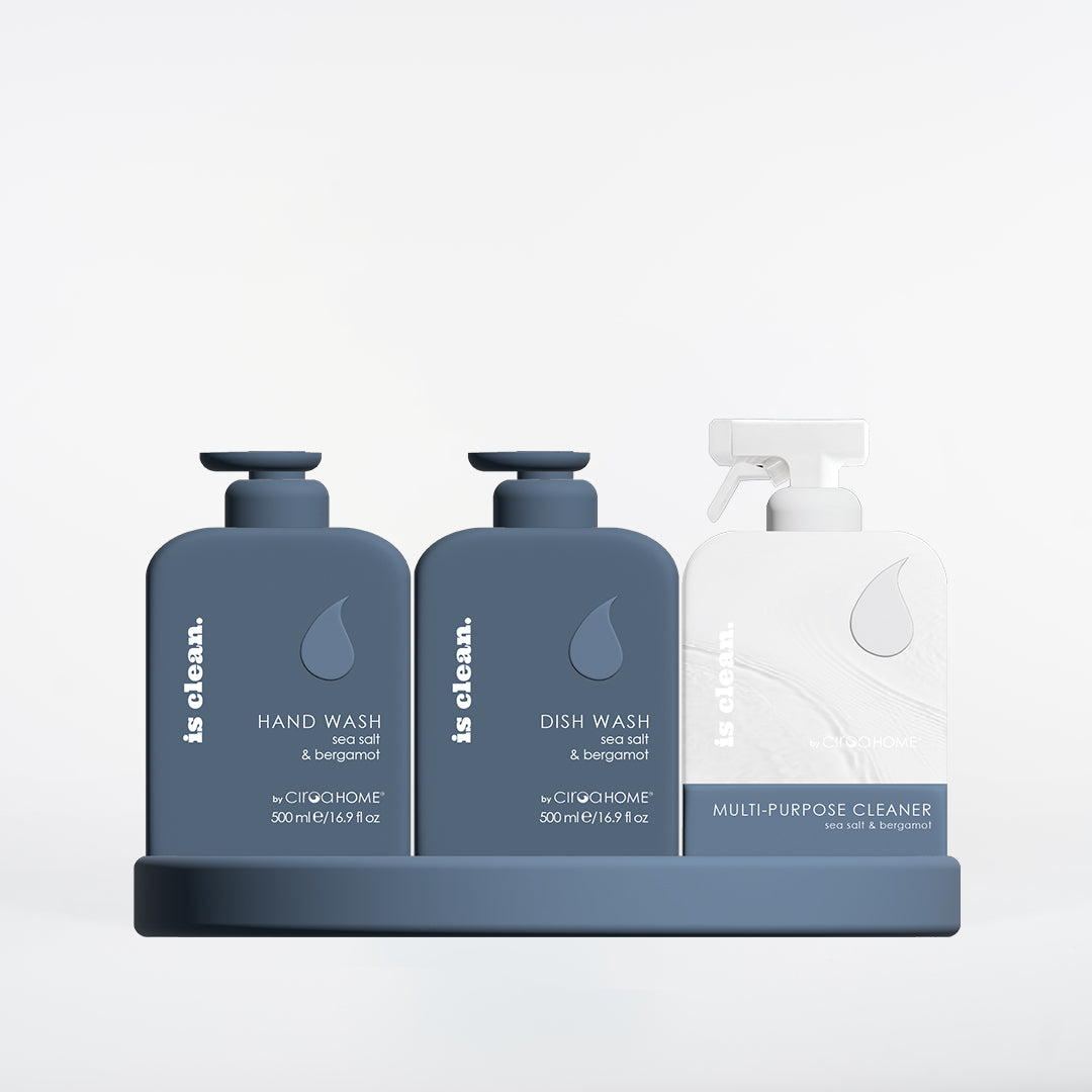 SEA SALT & BERGAMOT HAND WASH, DISH WASH & MULTI PURPOSE CLEANER TRIO