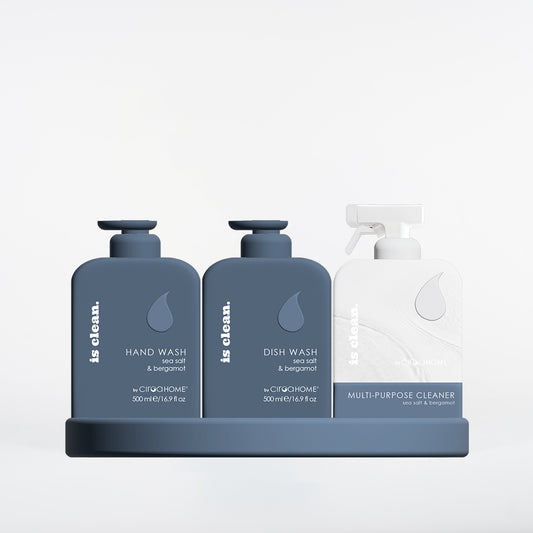SEA SALT & BERGAMOT HAND WASH, DISH WASH & MULTI PURPOSE CLEANER TRIO